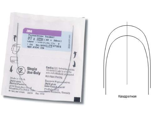 Дуга стальная СмартКлип Пермахром Ризилиэнт / SmartClip Permachrome Resilient Archwire SS OFII L 021х025 1шт 9293-946 купить